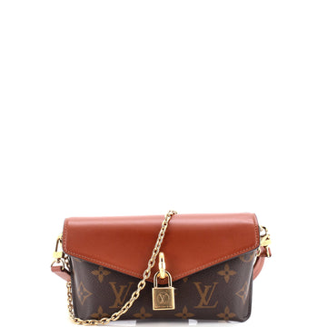 Padlock on Strap Handbag Monogram Canvas and Leather