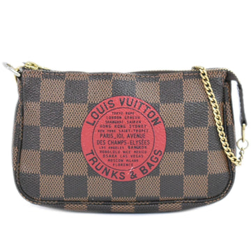 Louis Vuitton Mini Pochette Accessoires  Leather Clutch Bag
