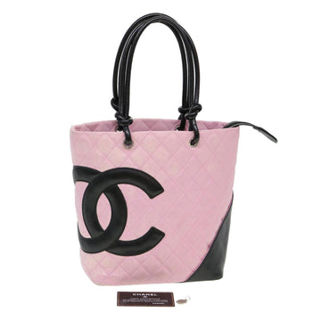 Top Quality Chanel Cambon Line Shoulder Bag Leather Skin Pink CC Auth am4029A