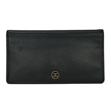Chanel Coco leather long wallet