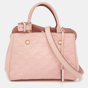 Louis Vuitton Rose Ballerine Monogram Empreinte Leather Montaigne Bb Bag