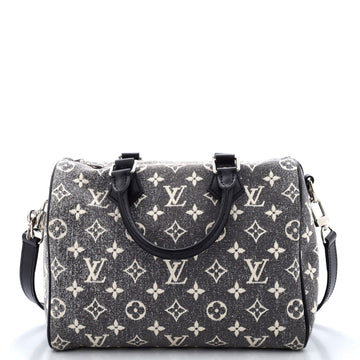 Speedy Bandouliere Bag Monogram Jacquard Denim 25