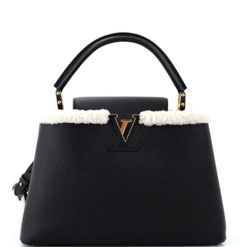 Capucines Bag Leather with Shearling MM