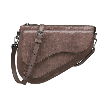 Christian Dior Saddle Bag  Purple _Leather Shoulder Bag Bag ()