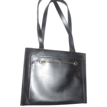 Gucci Tom Ford Era Black Leather Skinny Horse-bit Tote Bag