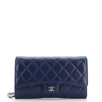 CHANEL Wallet on Short Chain Quilted Lambskin