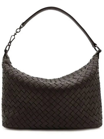 Luxury Bottega Veneta Intrecciato Napa Leather Shoulder Bag Brown