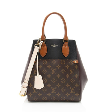 Louis Vuitton Leather Monogram Canvas Fold Tote MM