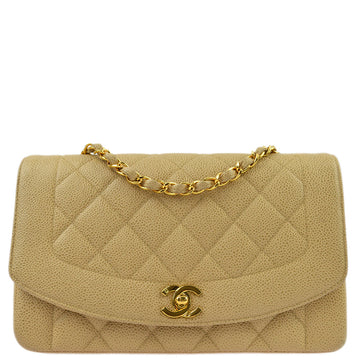 Top Quality Chanel Beige Leather Medium Diana Shoulder Bag