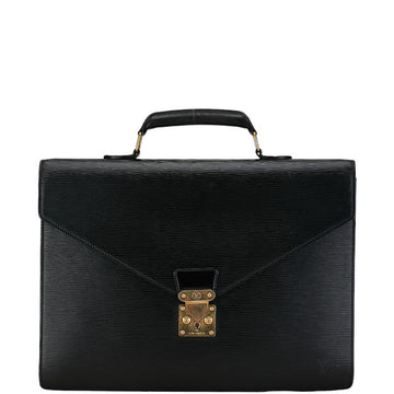 Louis Vuitton Epi Celebrity Concierge Business Bag Briefcase Paper Bag M54422 Black Leather  Louis Vuitton