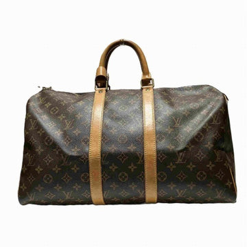 Louis Vuitton Keepall 50  Canvas Handbag