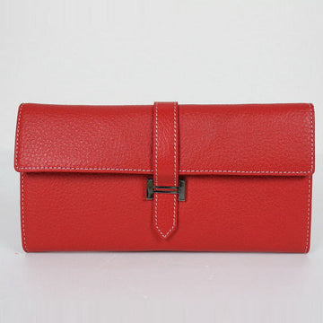 Hermes Wallet H2035 Wallet Leather Red