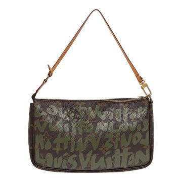 Louis Vuitton Pochette Accessoire  Canvas Clutch Bag