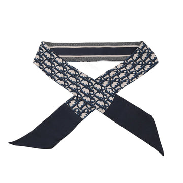 Dior Navy Silk Dior Oblique Mitzah