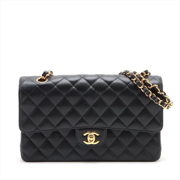 Top Quality Chanel Matrasse 25 Leather S Double Flap Double Chain Bag Black G  15th