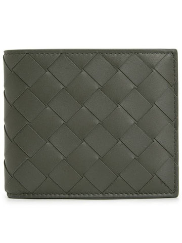 Luxury Bottega Veneta Intrecciato Half Wallet Green