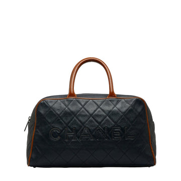 Top Quality Chanel Brown Leather Bowling Bag 27