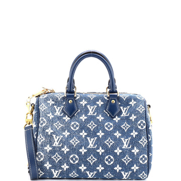Speedy Bandouliere Bag Monogram Jacquard Denim 25