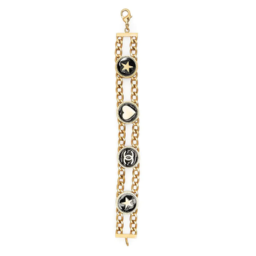 Double Chain Charm Bracelet