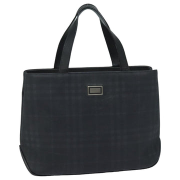 Burberry Nova Check Hand Bag Canvas Black Auth bs16015