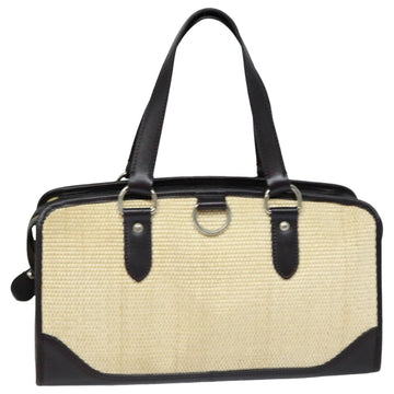 Burberry Tote Bag Straw Beige Auth bs16018
