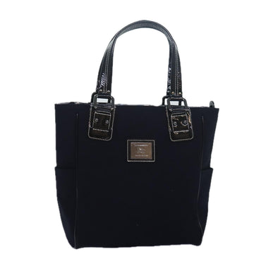 Burberry Tote Bag Canvas Black Auth bs16214