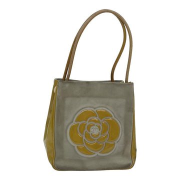 Top Quality Chanel Camelia Tote Bag Suede Yellow CC Auth bs16253