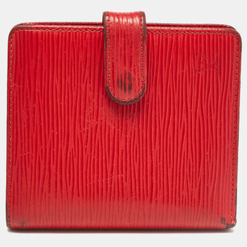 Louis Vuitton Red Epi Leather Porte Billets Compact Wallet