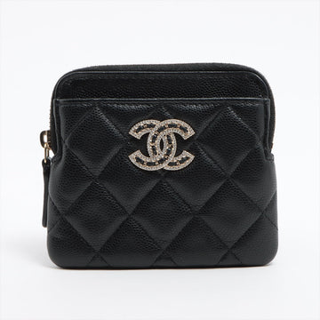 Top Quality Chanel Matrasse Leather S Coin Case Black G  32rd