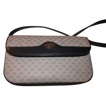 Gucci Vintage Blue  Gg Canvas Shoulder Bag