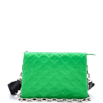 Coussin Bag Monogram Embossed Leather PM