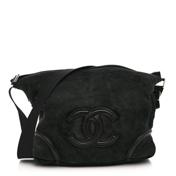 Suede Sparkling Winter Messenger Black