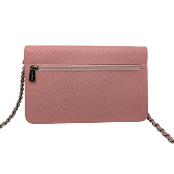 Chanel bags  Pink Leather Timeless Wallet On Chain WOC