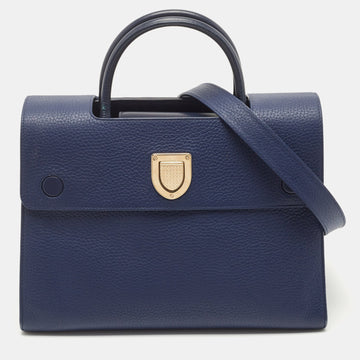 Blue Leather Medium Diorever Bag