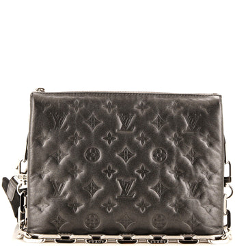 Coussin Bag Monogram Embossed Leather PM