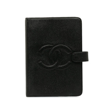 Top Quality Chanel Coco Agenda MM 6  Handbook Cover Black Leather S  CHANEL