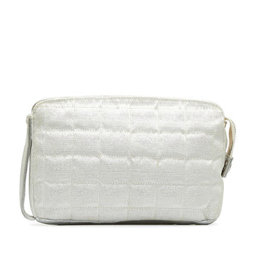 Top Quality Chanel New Label Line Porch ilver White Nylon Leather  CHANEL