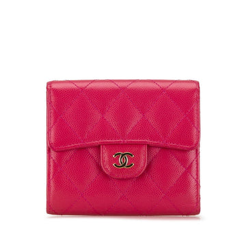 Top Quality Chanel Leather Skin Matelasse Coco Mark Classic Small Flap Wallet
