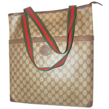 Gucci Vintage Pursesdesigner Purses Leather And Large G Logo Print Coated Canvas In Shades Of Brown