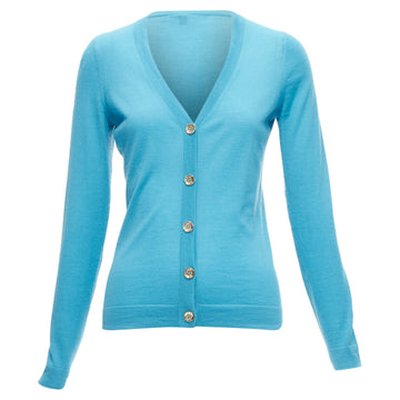 Gucci cashmere silver button long sleeve cardigan sweater