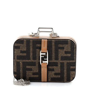 Box Clutch with Chain Zucca Canvas Mini