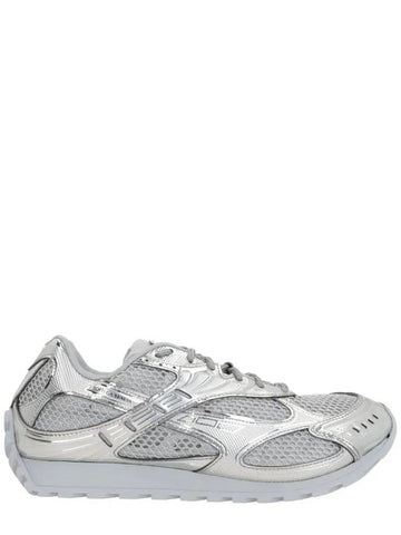Luxury Bottega Veneta Orbit Low-Top Sneakers Silver