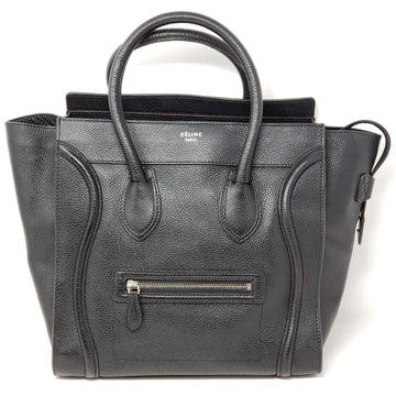 Celine Luggage Micro Black Leather Hand Bag