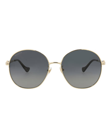 Round-Frame Metal Sunglasses