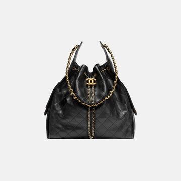 25 Medium Handbag Grained Calfskin And Gold-Tone Metal