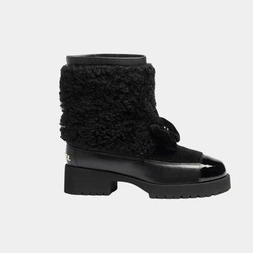Ankle Boots Black Woolly lamb veal varnished lamb & veal