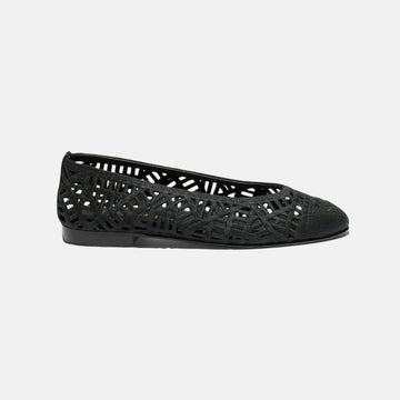 Ballet Flats in Embroidered Cotton