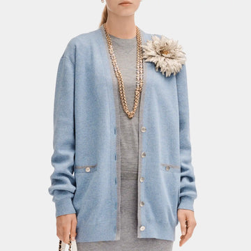 Blue Cardigan in Cotton
