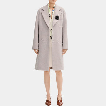 Coat in Grey Cashmere