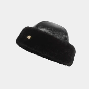 Hat Lamb & mixed fibers Black